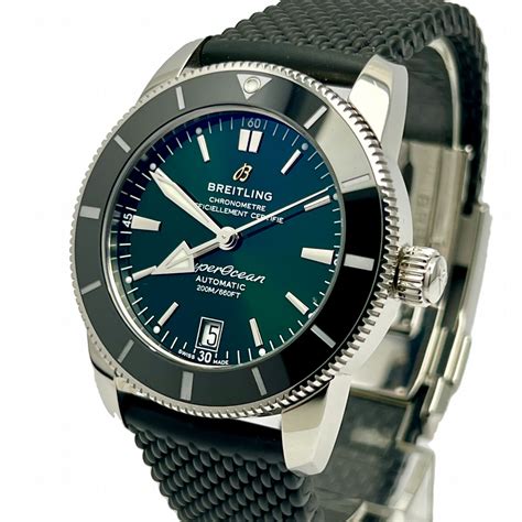 breitling superocean green face